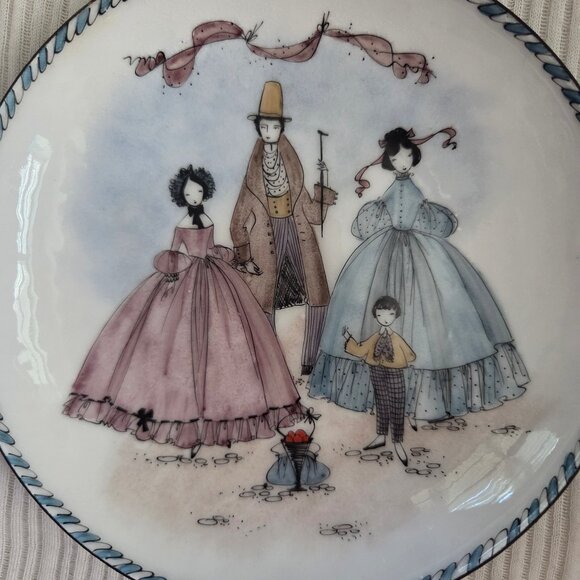 VTG Steinbock Enamel Over Metal Plate Trinket Dish Hand Painted Austria 5.75" - Picture 2 of 6